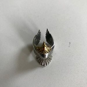Unisex Two Tone Eagle Ring